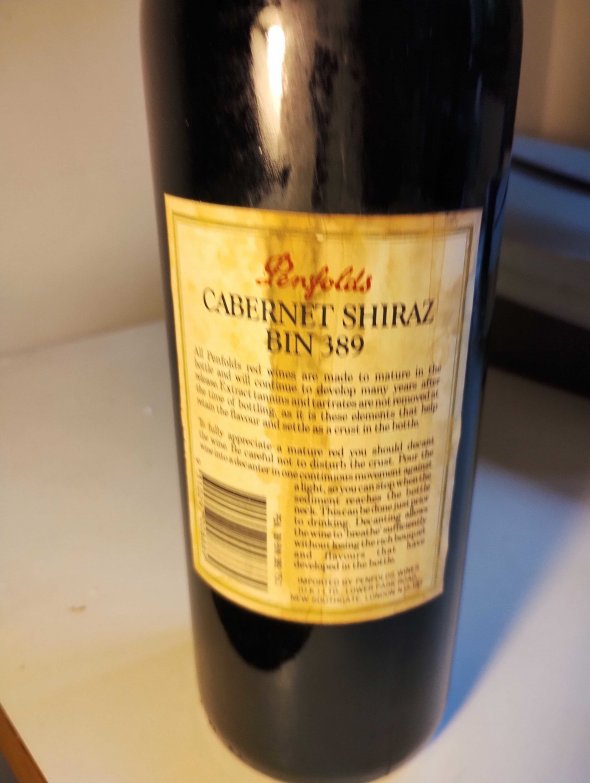 Penfolds, Bin 389 Cabernet Shiraz, South Australia