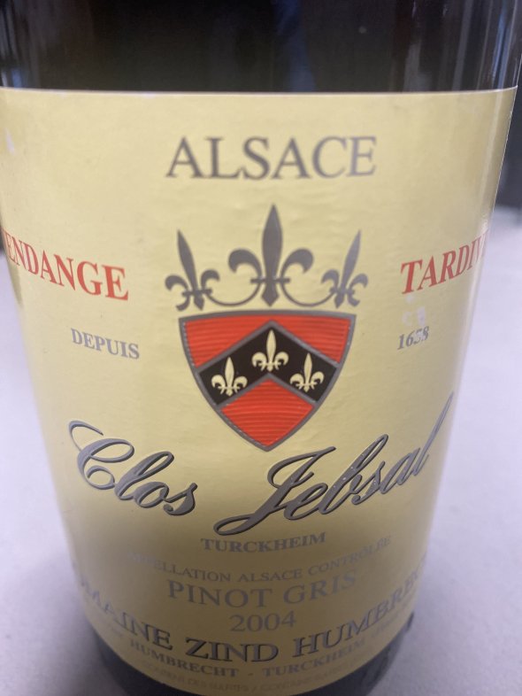Domaine Zind Humbrecht, Clos Jebsal Pinot Gris Vendanges Tardives