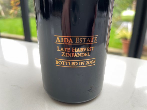 Vineyard 29, Aida Estate Late Harvest Zinfandel, Napa Valley