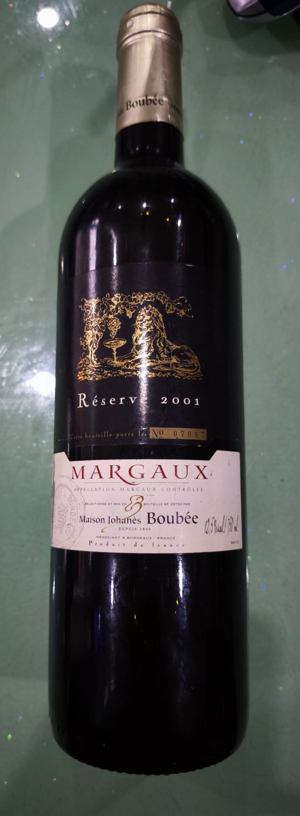 Maison Johanes Boubee, Margaux, Reserve.
