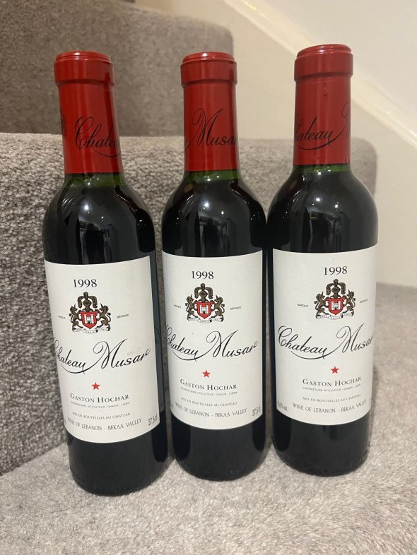 1998 (3 bottles) Chateau Musar, Red