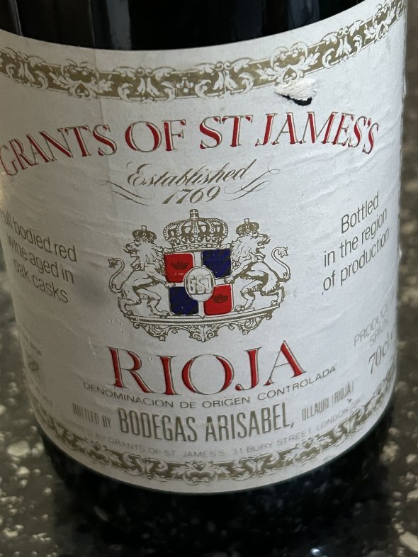 Grant's of St James' merchant-bottled Rioja 