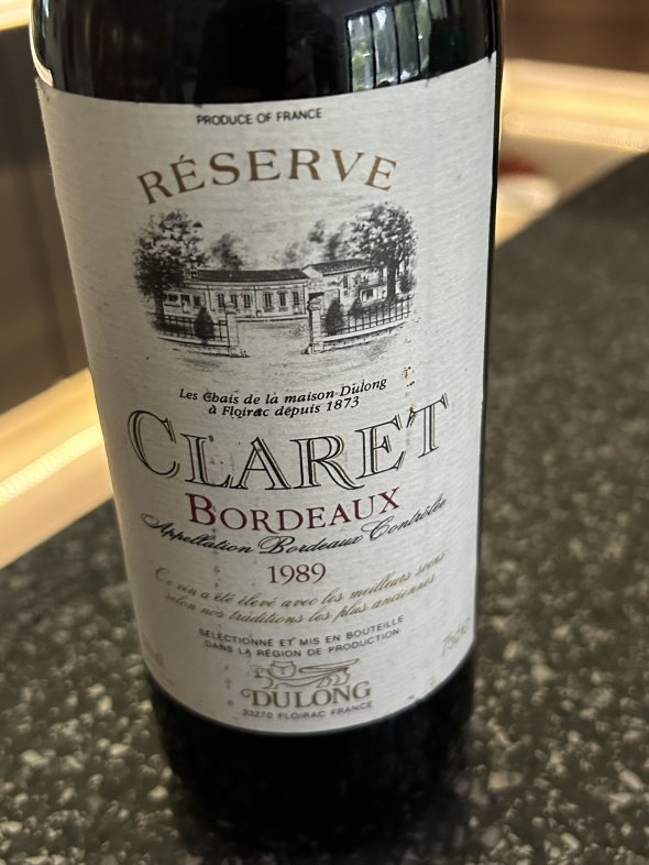 Chateau le Roc 1981 and Claret Bordeaux 1989