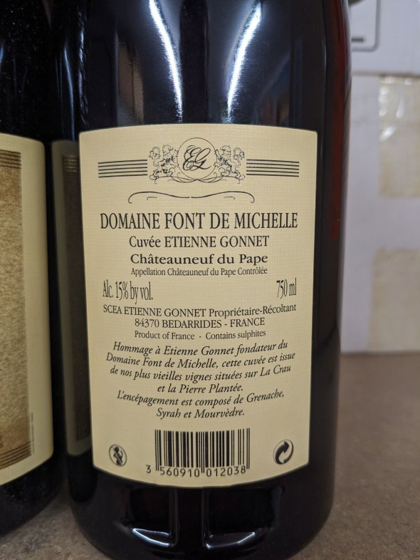 Font Michelle, Chateauneuf-du-Pape, Cuvee Etienne Gonnet