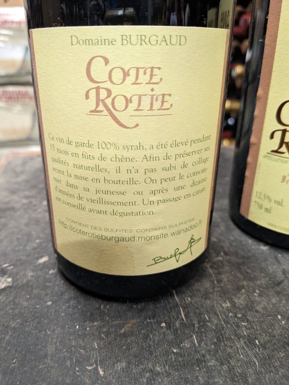 Bernard Burgaud, Cote Rotie
