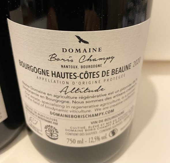 Domaine Boris Champy Haut Cotes De Beaune Altitude