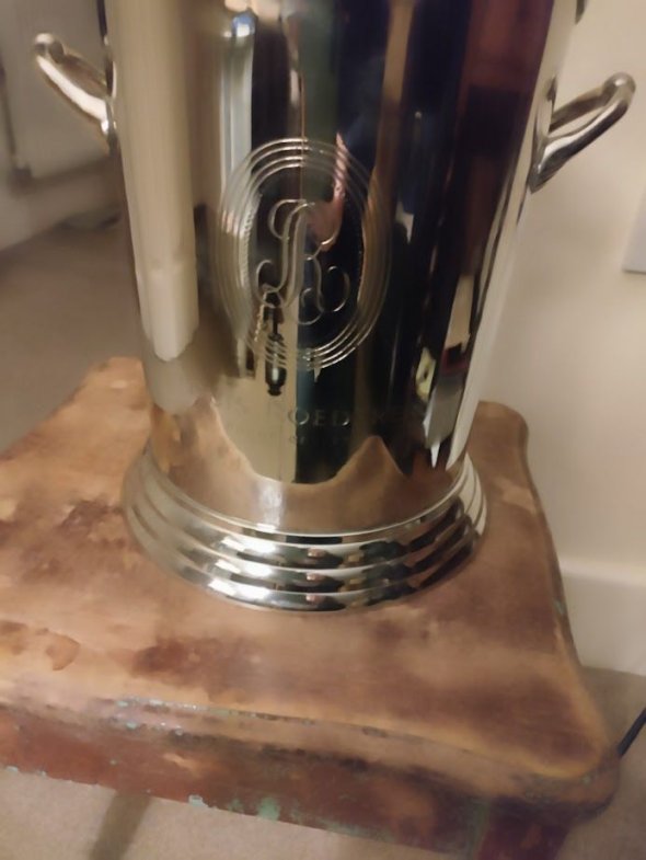 Louis Roederer Champagne cooler on Brass with Silver Plated (Large)