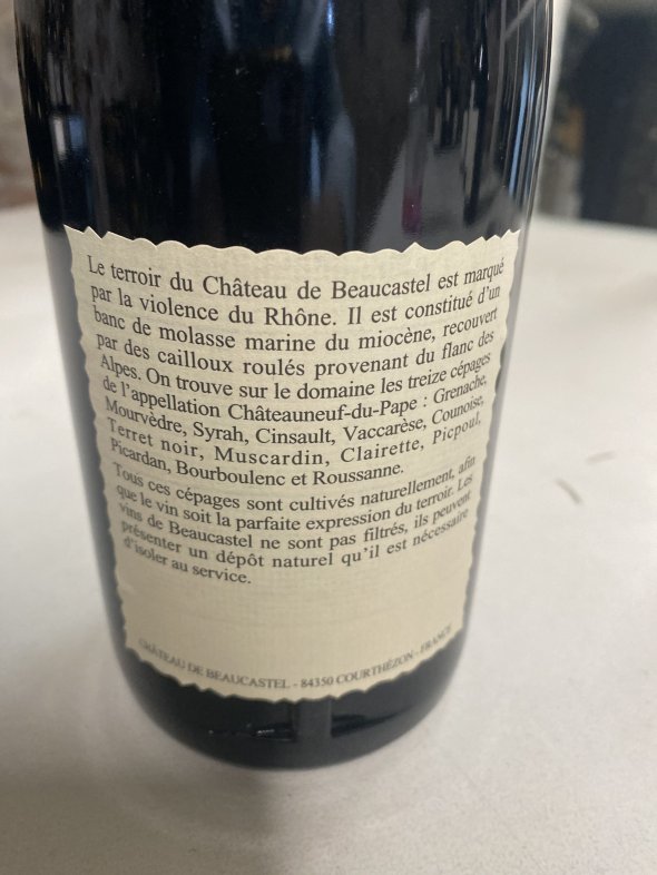 Chateau de Beaucastel Rouge, Chateauneuf-du-Pape