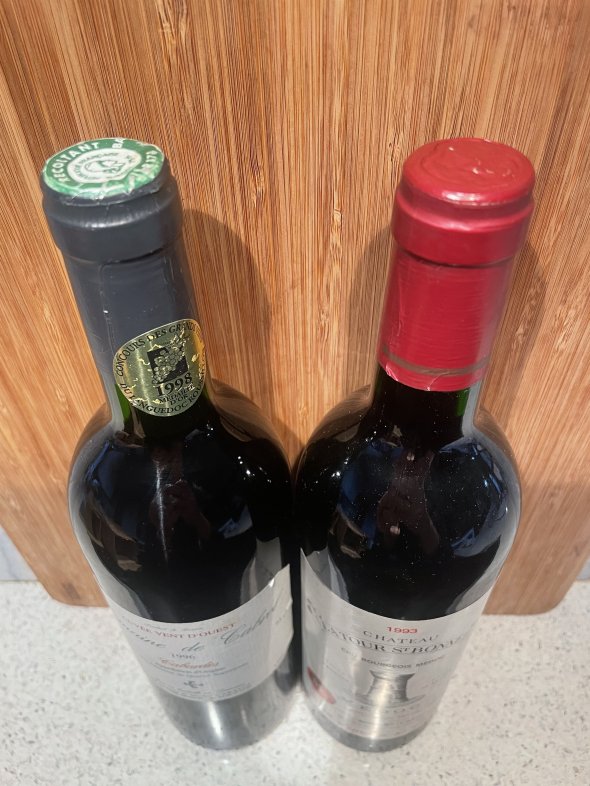 Chateau Latour St Bonnet, Cru Bourgeois 1993. Domaine de Cabrol, Cuv&eacute;e Vent d'Ouest 1996