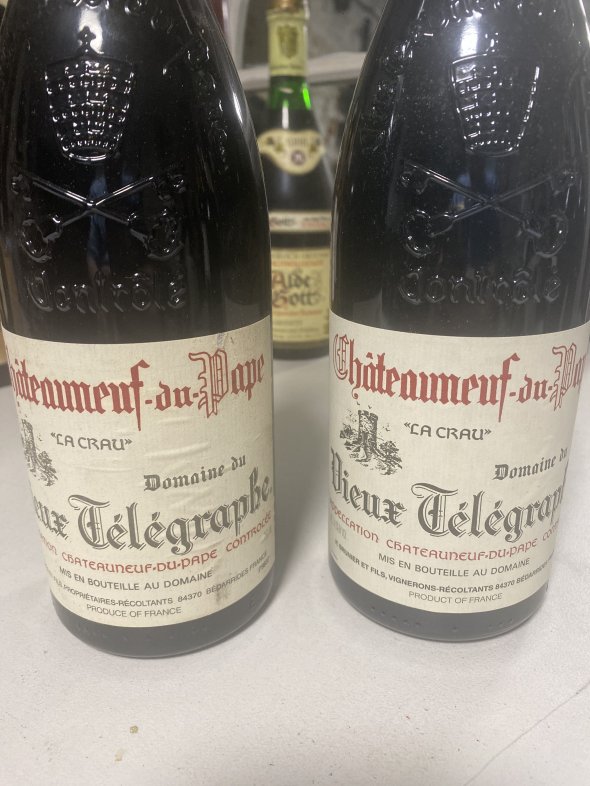 Vieux Telegraphe Tasting comparison 03 and 99