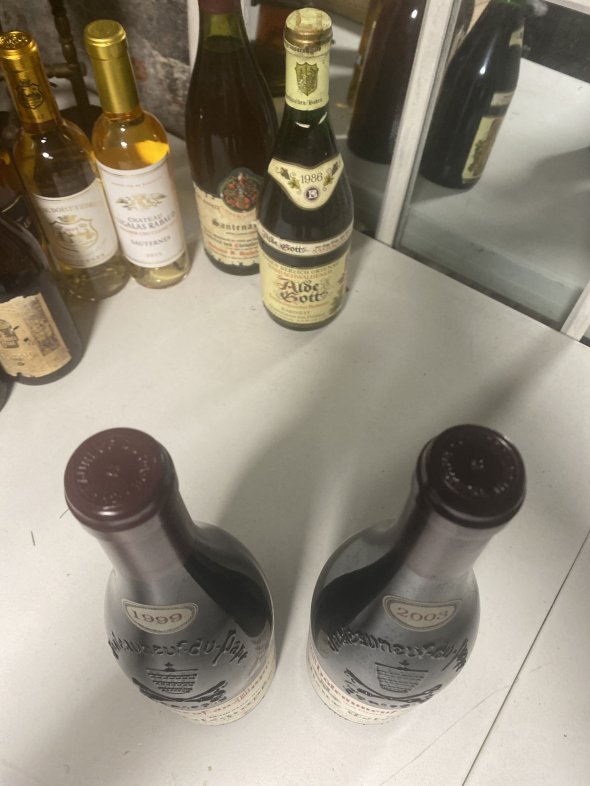 Vieux Telegraphe Tasting comparison 03 and 99