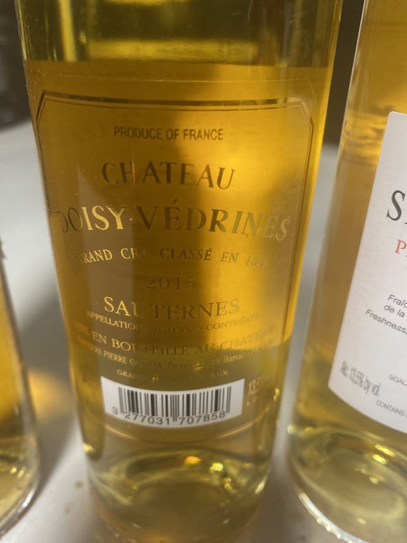 2015 Sauternes tasting case