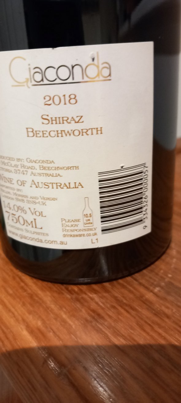 Giaconda, Estate Vineyard Shiraz, Beechworth