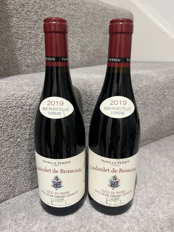 2019 (2 bottles) Coudoulet de Beaucastel Rouge, Cotes du Rhone