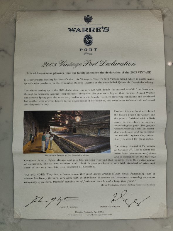 Warre's, Vintage Port