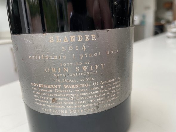 Orin Swift, Slander, California
