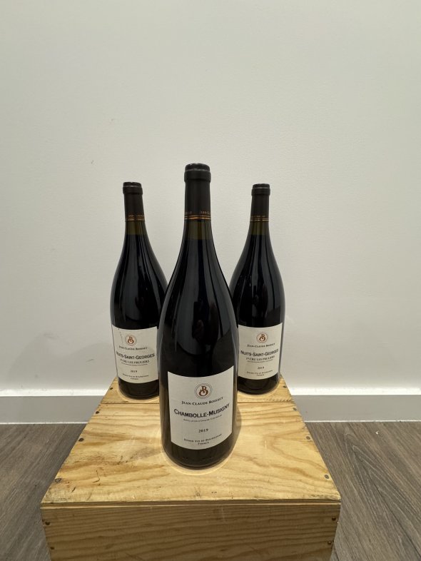 2019 Nuit Saint Georges 1er cru Les Pruliers 2x150cl and 2019 Chambolle Musigny 1x150cl