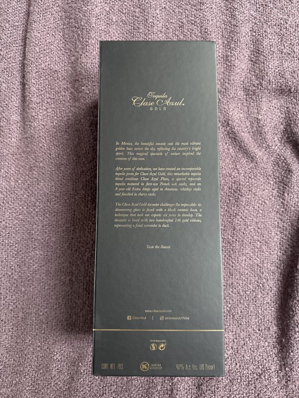 Tequila Clase Azul Gold