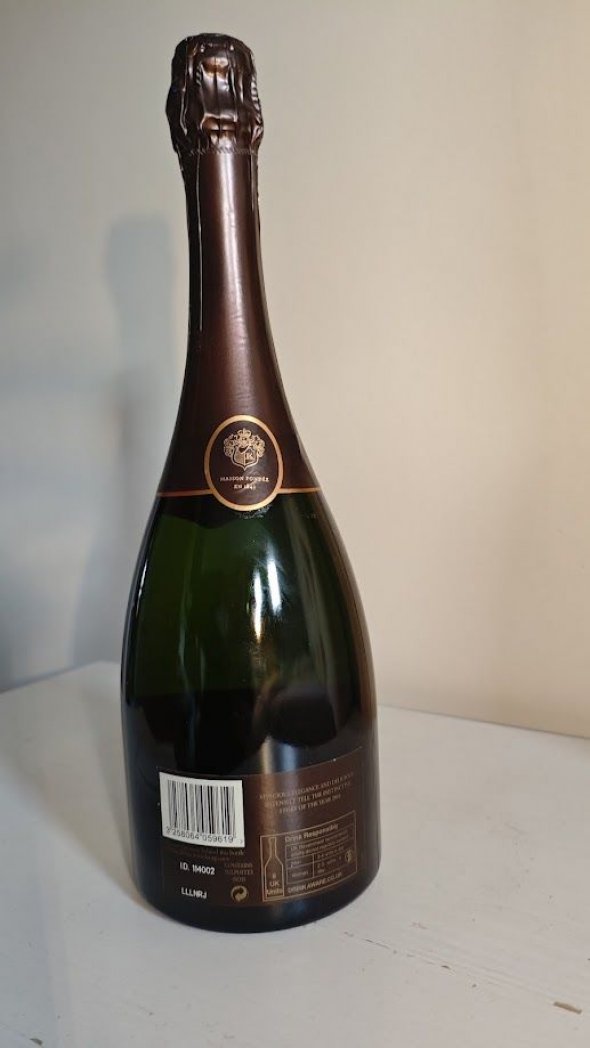 Krug, Vintage Brut, in elegant display case.