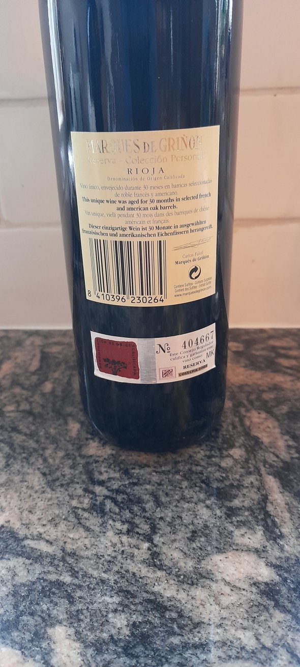 Marques de Grinon, Rioja Reserva