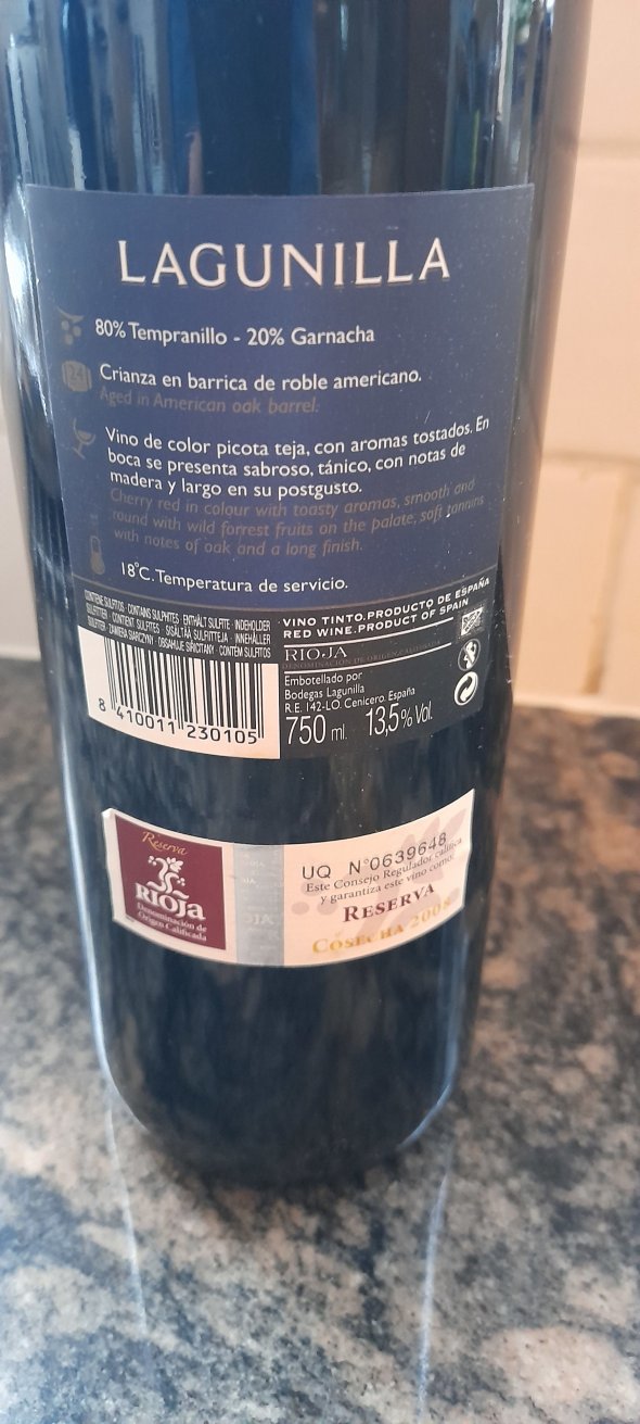 Bodegas Lagunilla, Reserva 