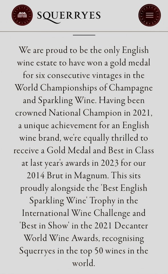 Squerryes Vintage Brut - Magnum