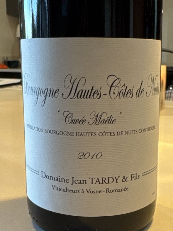 Domaine Jean Tardy, Bourgogne, Hautes Cotes de Nuits Cuvee Maelie