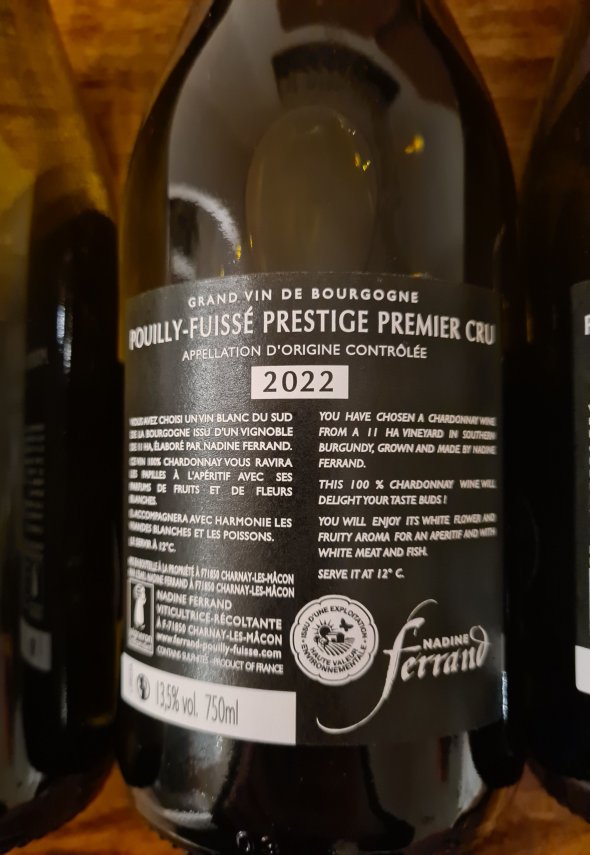 Nadine Ferrand, Pouilly-Fuisse 1er Cru, Prestige