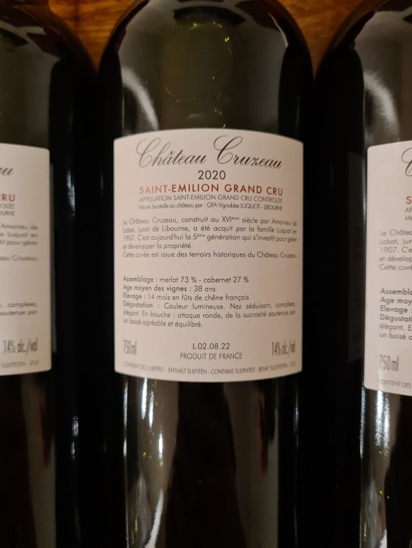 Chateau Cruzeau, Saint-Emilion Grand Cru