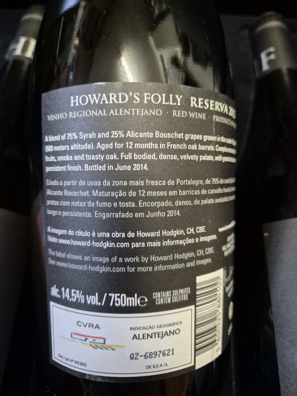Howard Folly Reserva 2012 