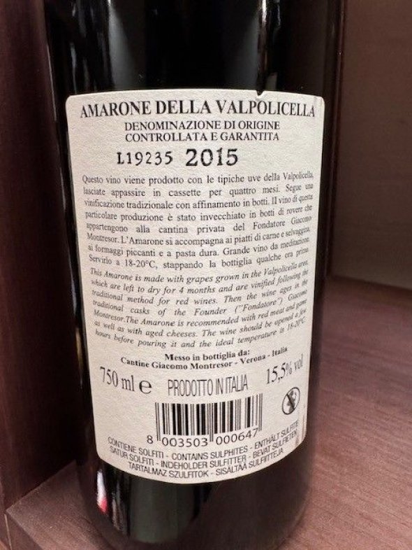 Amarone della Valpolicella Montresor Privata del Fondatore 