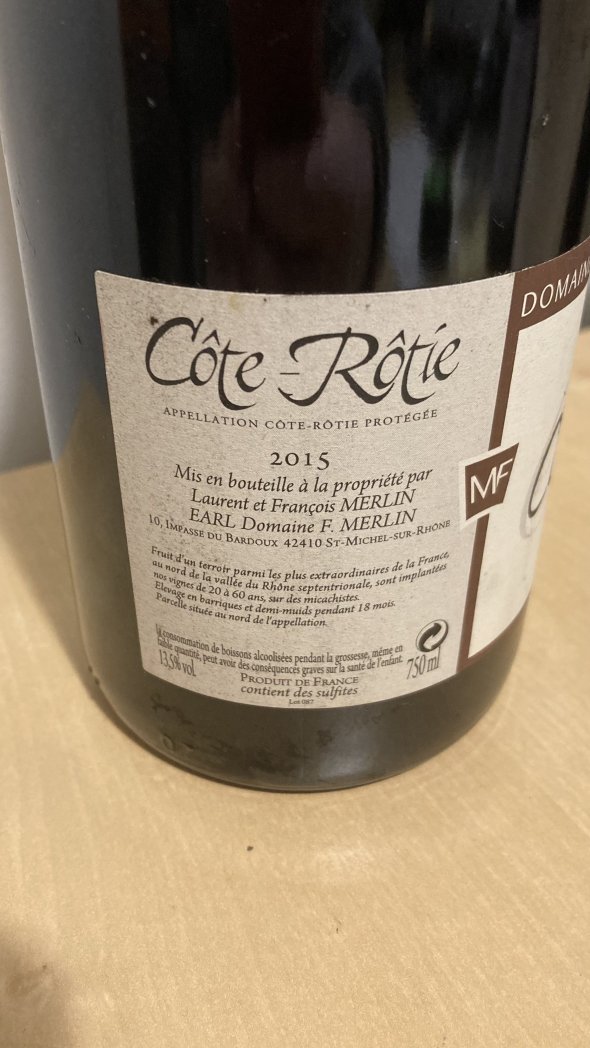 Francois Merlin, Cote Rotie