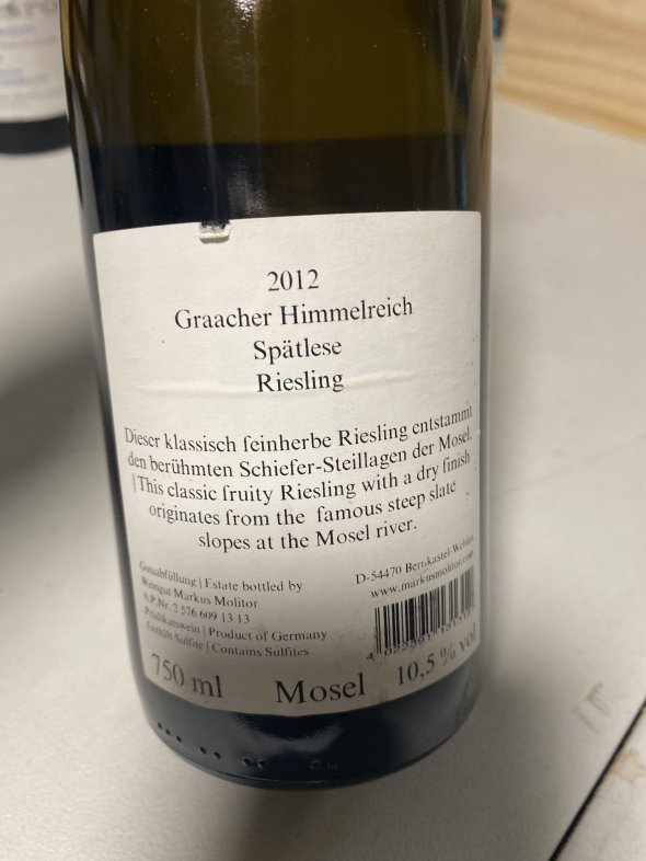 Markus molitor graacher himmelreich sp&auml;tlese