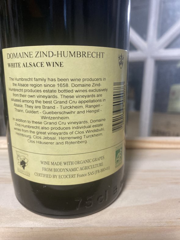 Domaine Zind Humbrecht, Clos Jebsal Pinot Gris Vendanges Tardives