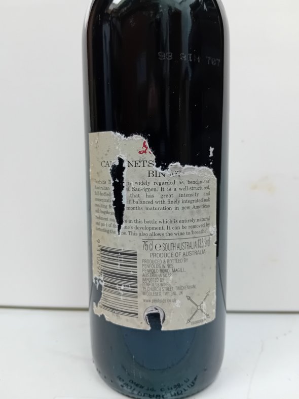 1998 Penfolds, Bin 707 Cabernet Sauvignon