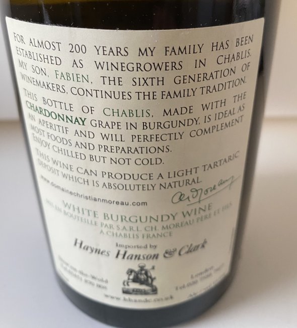 Domaine Christian Moreau Pere & Fils, Chablis Grand Cru, Les Clos
