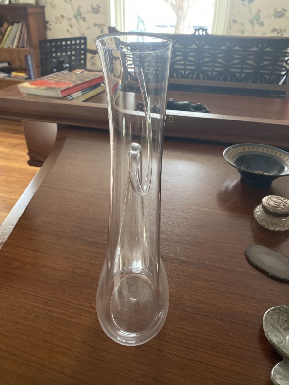 Hand blown glass decanter