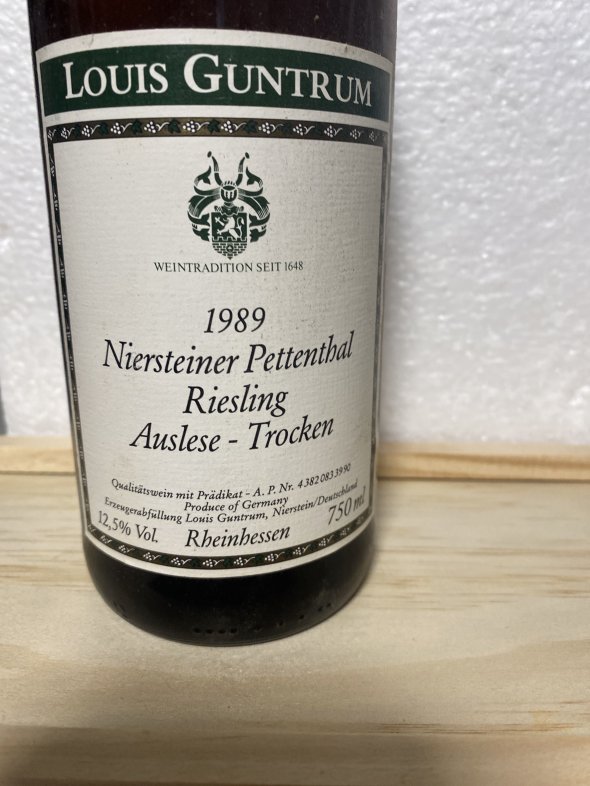 Niersteiner pettental Riesling auslese-trocken
