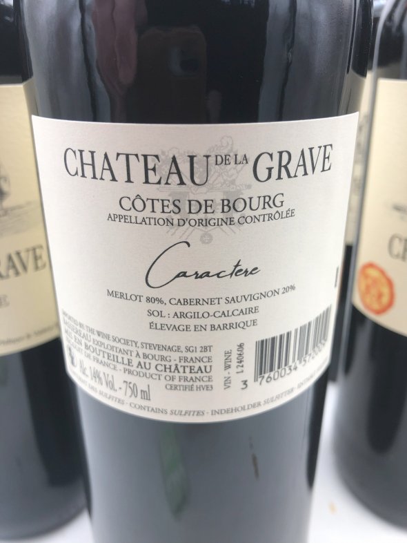 Chateau De La Grave Caract&egrave;re 2020 Cotes De Bourg