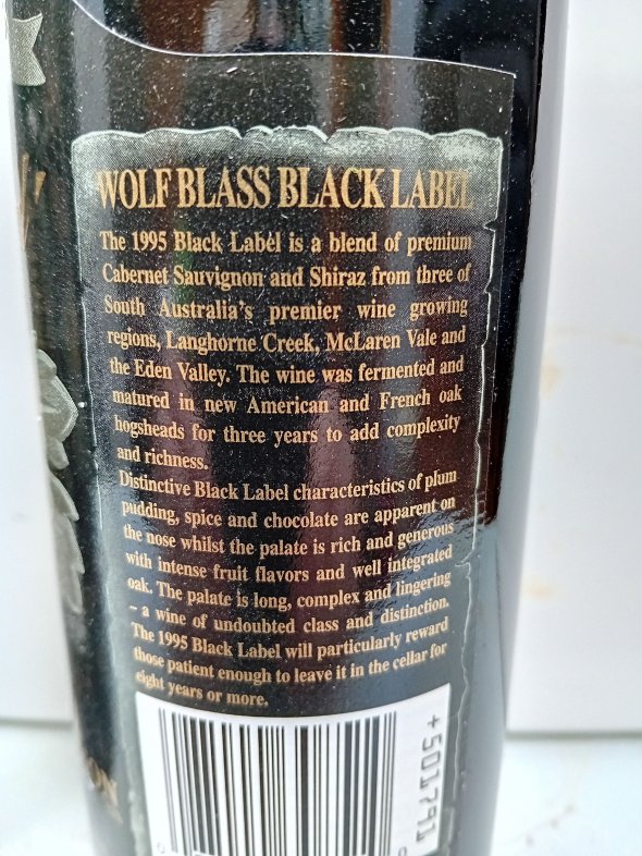 Wolfblass Black Label 1995