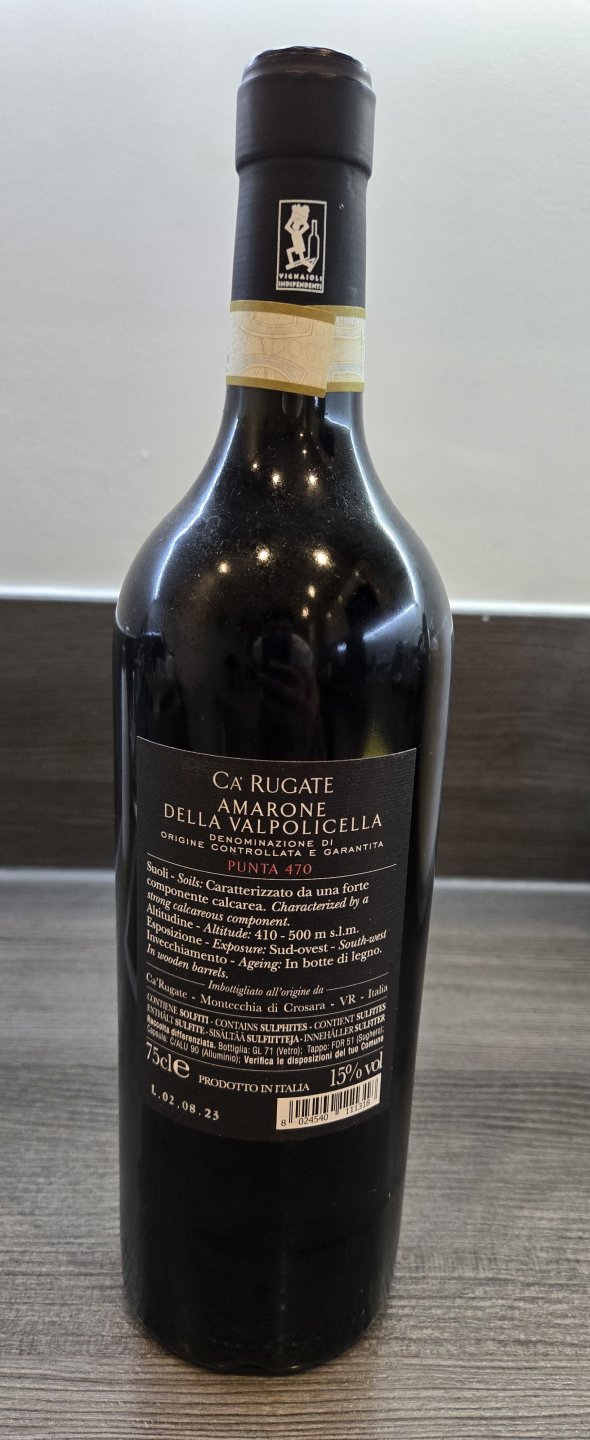 Ca  Rugate Punta 470, Amarone della Valpolicella, Classico