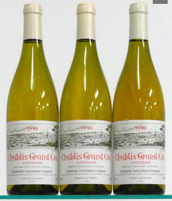 Vincent Dauvissat camus, Chablis Grand Cru, Les Clos