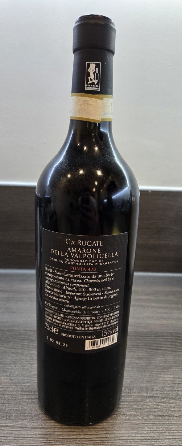 Ca Rugate Punta 470, Amarone della Valpolicella, Classico