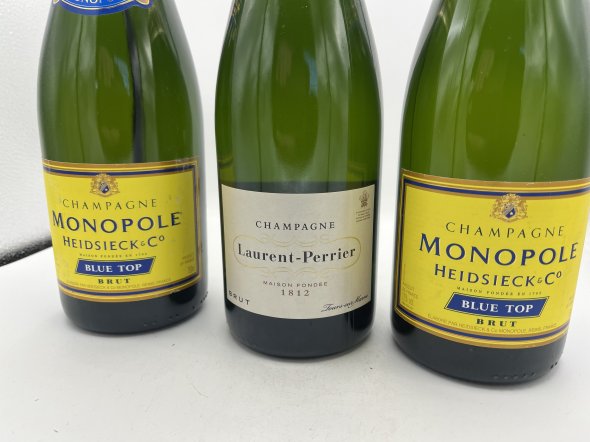 Champagne 1 X Laurent Perrier Brut NV & 2 X Heidsieck Monopole Blue Top 