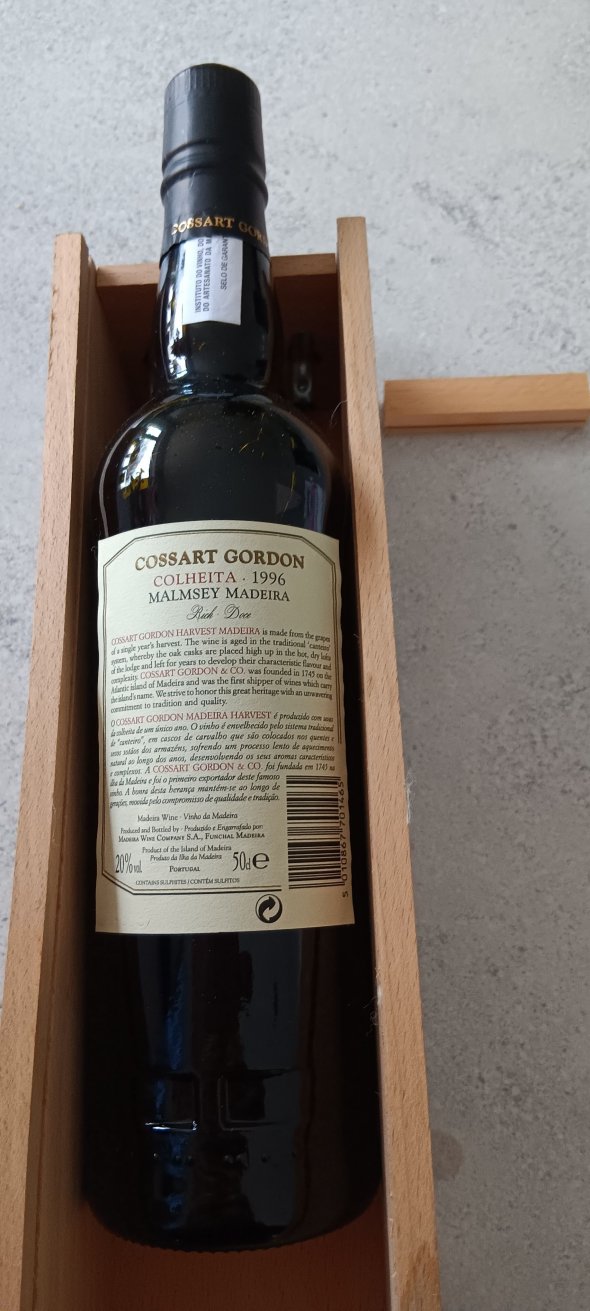 Cossart Gordon, Single Harvest Colheita,  Malmsey Madeira