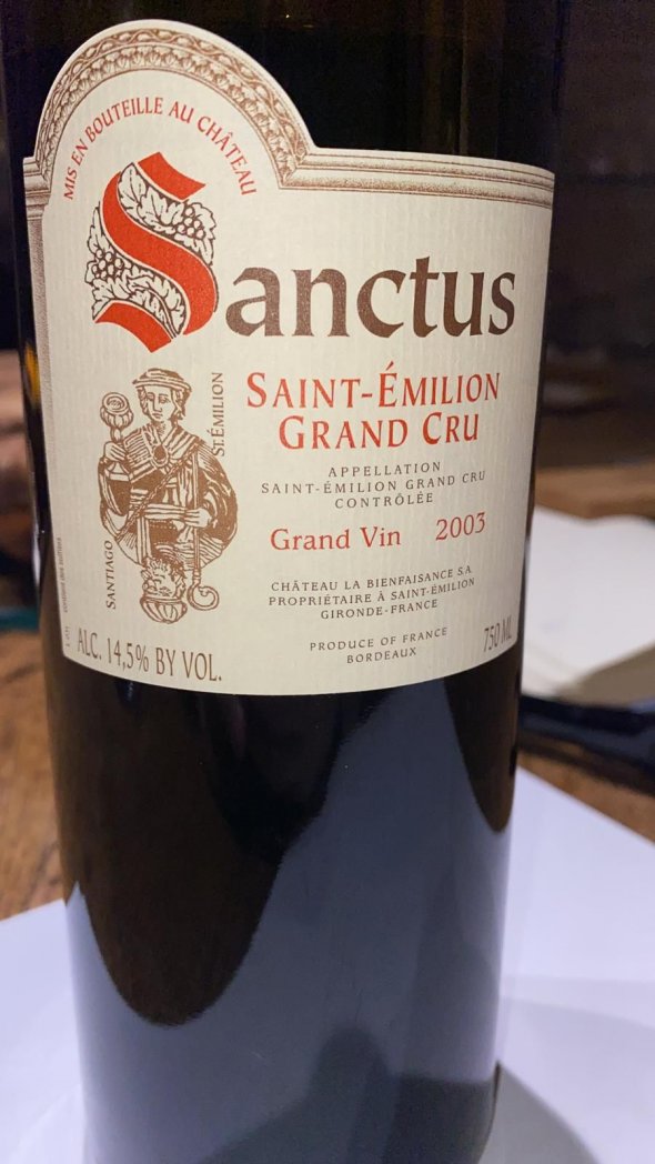 Chateau Sanctus, Saint-Emilion Grand Cru