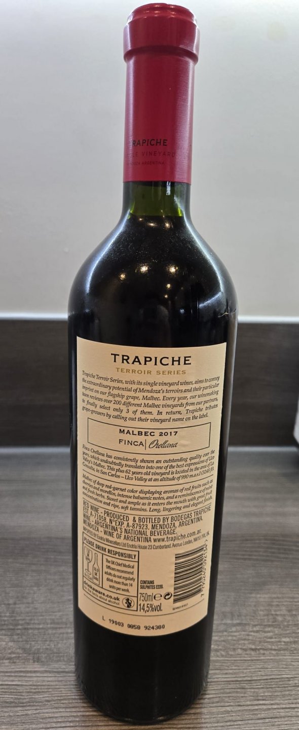 Trapiche, La Consulta Malbec Terroir Series Finca Orellana, Uco Valley