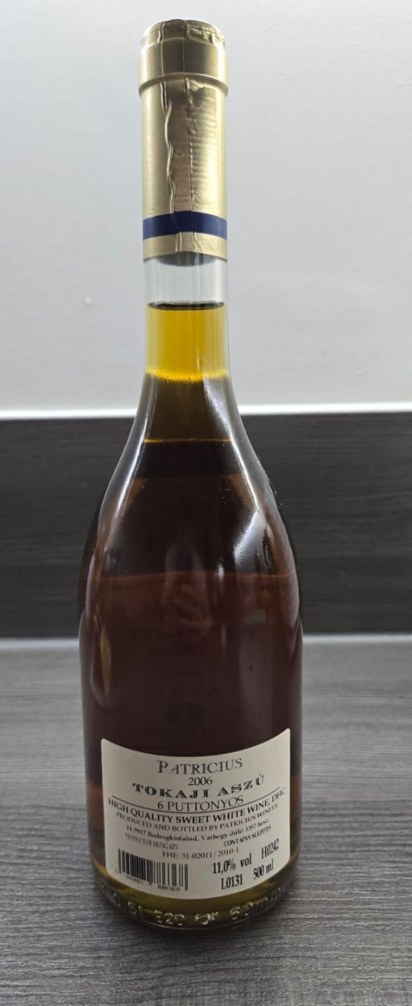 Patricius, Aszu 6 Puttonyos, Tokaj