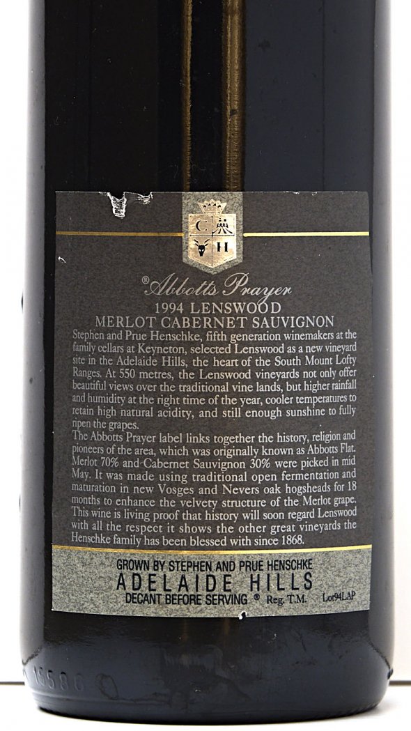 Henschke, Abbots Prayer Merlot Cabernet, Lenswood
