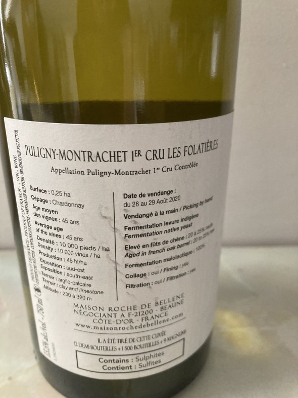 Puligny-Montrachet les folatieres Roche de Bellene, Nicolas Potel
